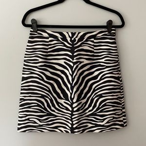 Michael Kors Collection Zebra Print Mini Skirt